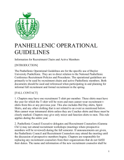 Formal Recruitment Week