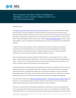 New Analysis from Blue Health Intelligence&reg; Highlights Crozer