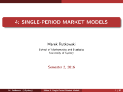 4: SINGLE-PERIOD MARKET MODELS [.03in]