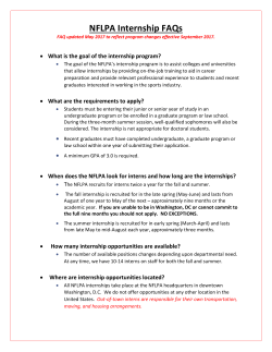 NFLPA Internship FAQs