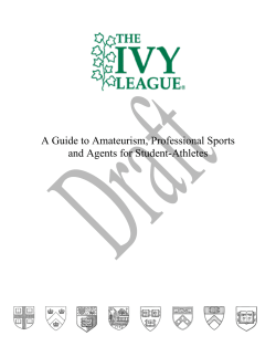 A Guide to Amateurism, Professional Sports and Agents for Student