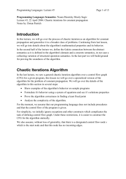 Chaotic Iterations Algorithm
