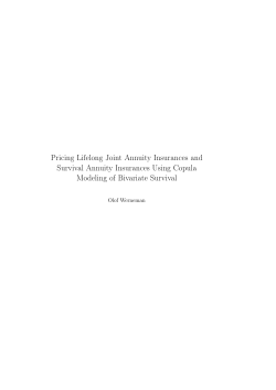 Pricing Lifelong Joint Annuity Insurances and Survival Annuity