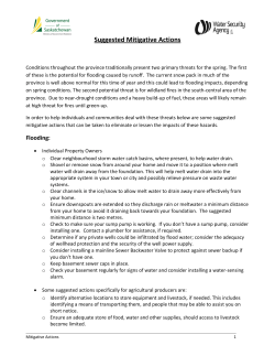 Suggested Mitigative Actions