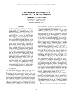 On the Empirical Time Complexity of Random 3-SAT at the
