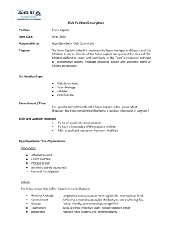 Away Meet Team Captain position description