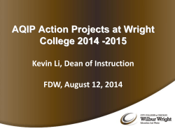 AQIP Action Projects at Wright College, 2014