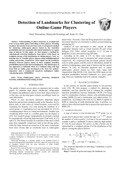 Detection of Landmarks for Clustering of Online