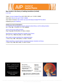 New results in the theory of wetting transitions (invited)