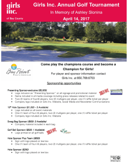 Sponsorship opportunities Sponsorship opportunities