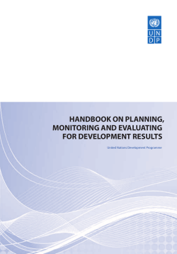 Handbook on Planning Monitoring and Evaluating for