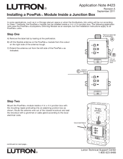 Installing a PowPakTM Module Inside a Junction Box