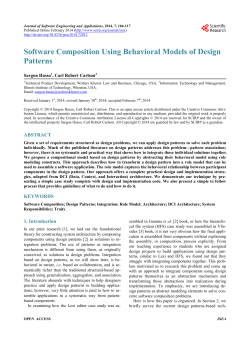 Software Composition Using Behavioral Models of Design Patterns