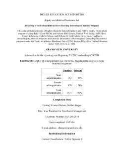 Equity in Athletics Report