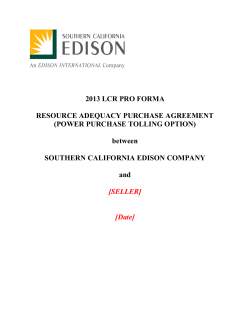 Gas Fired Power Purchase Agreement