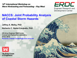 NACCS: Joint Probability Analysis of Coastal Storm Hazards