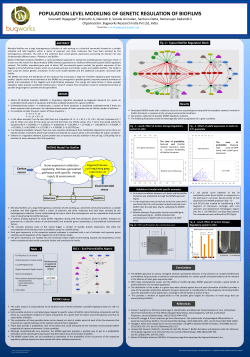 population level modeling of genetic regulation of biofilms