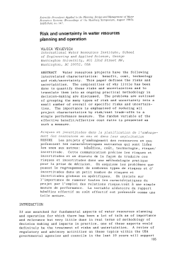 Risk and uncertainty in water resources planning