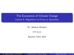 The Economics of Climate Change - Webarchiv ETHZ / Webarchive