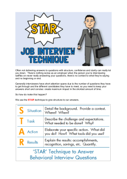 Here`s an example of the STAR technique in action