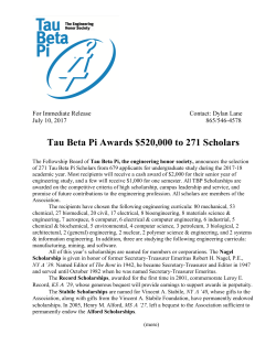 For Immediate Release