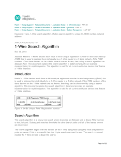 1-Wire Search Algorithm - Application Note