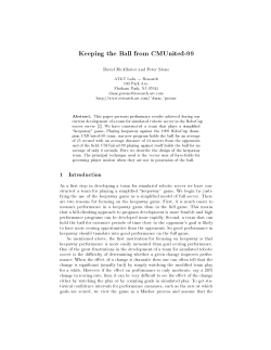 Keeping the Ball from CMUnited-99