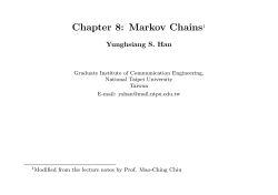 Chapter 8: Markov Chains1