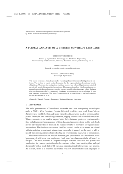 A Formal Analysis of a Business Contract Language