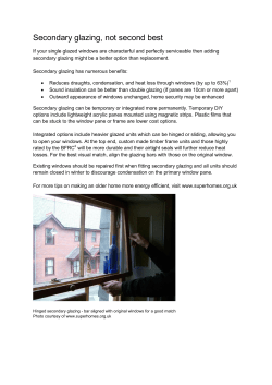 Secondary glazing, not second best