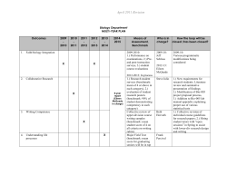 Biology Multi Year plan revised 2012