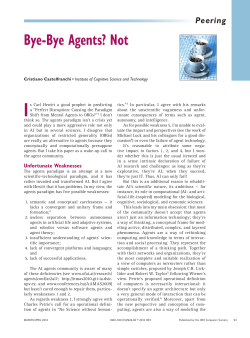 Bye-Bye Agents? Not - Laboratory of Agent Based Social Simulation