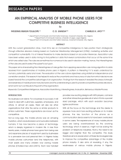 an empirical analysis of mobile phone users for competitive