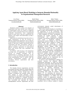 Applying Agent-Based Modeling to Integrate Bounded Rationality in
