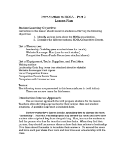 Introduction to FCCLA * Part 1