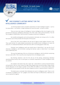 ian fleming`s lasting impact on the intelligence