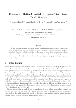 Constrained Optimal Control of Discrete-Time Linear