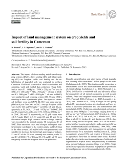 Impact of land management system on crop yields and