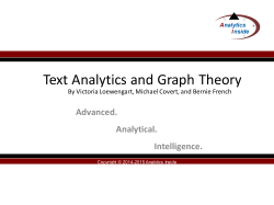 Text Analytics and Graph Theory