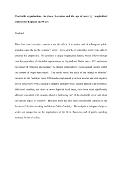 Charitable organisations, the great recession and the age of