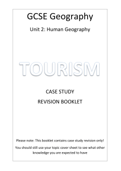 TOURISM Case Study SUMMARY