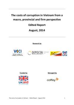 The costs of corruption in Vietnam from a macro, provincial and firm