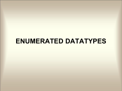 Enumerated Data Types