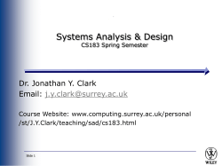 Systems Analysis and Design Allen Dennis and Barbara Haley Text