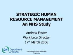 Foster HRH.pps - Building Leadership for Health