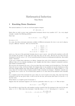 Mathematical Induction