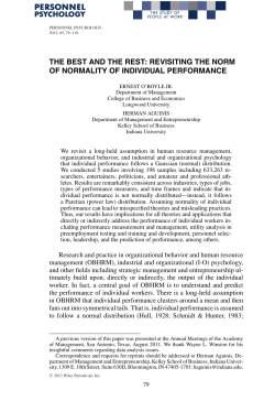 the best and the rest: revisiting the norm of normality of individual