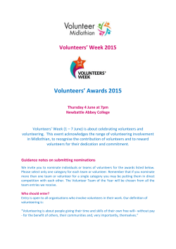 Guidance notes on submitting nominations