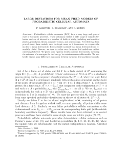 Large deviations for mean field models of probabilistic cellular