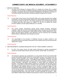 Larimer County Jail Medical Document